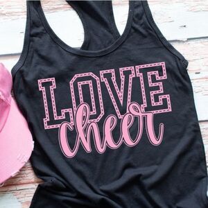CUSTOM Made Love Cheer Racerback Tank Top Next Level N1533